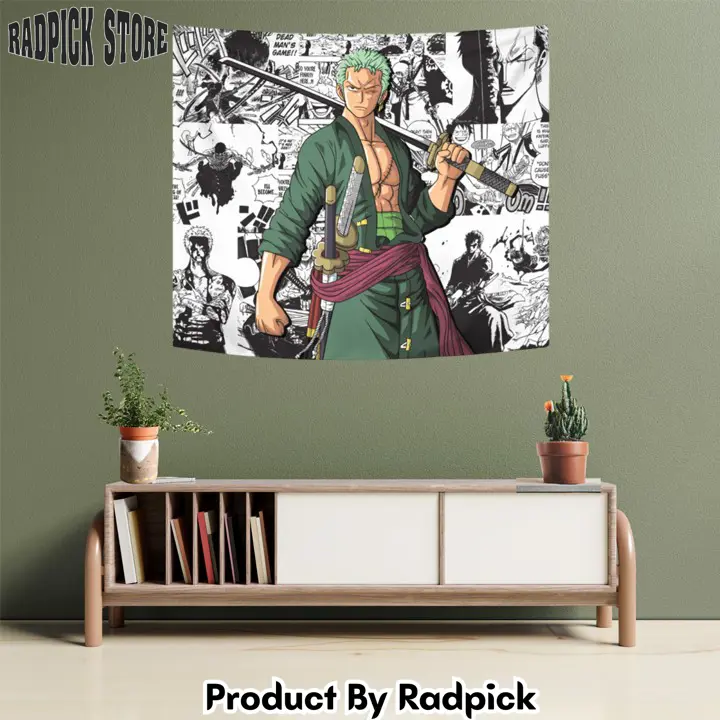Roronoa zoro tapestry custom anime manga room wall decor  rp5943035